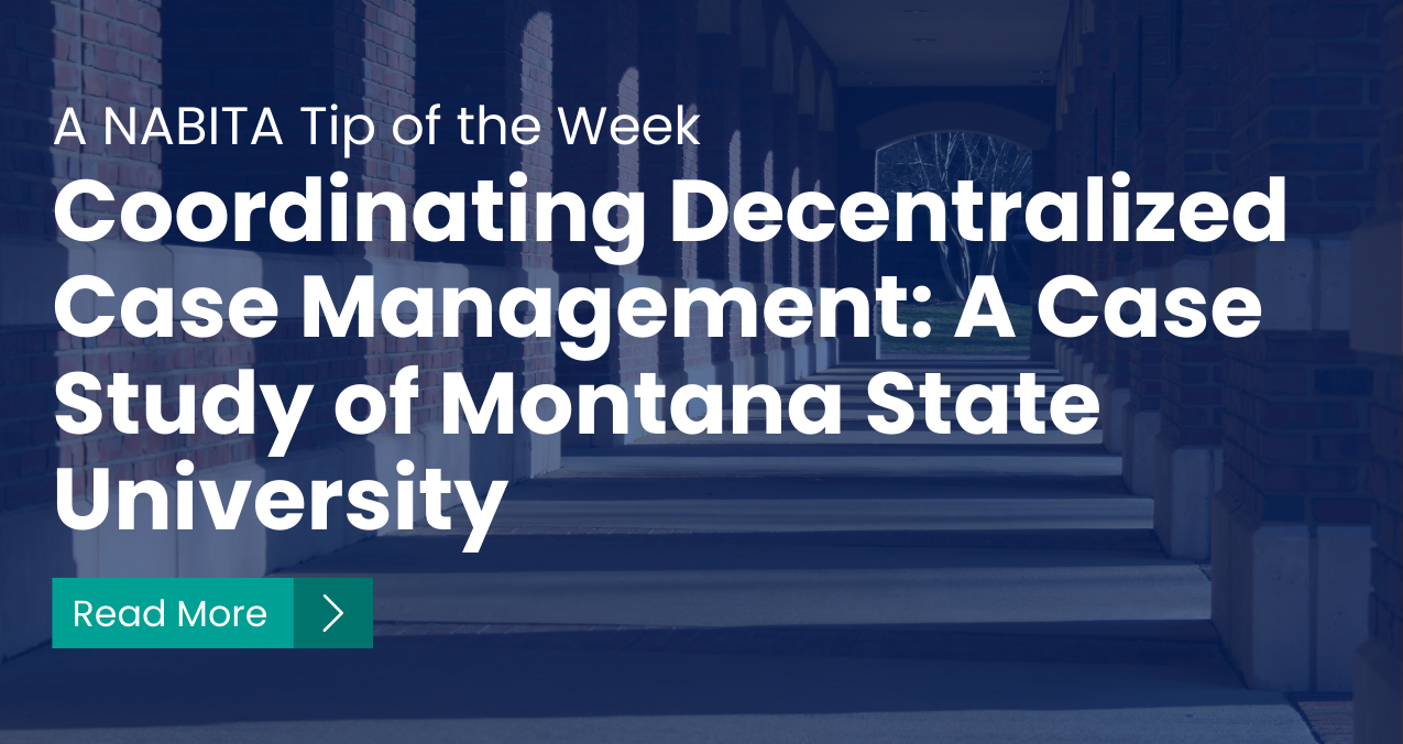 Coordinating Decentralized Case Management: A Case Study of Montana State University 