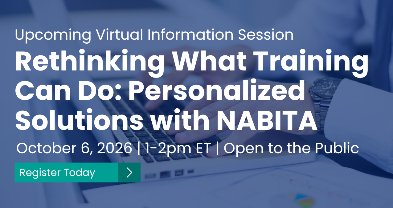 Wht Training Can I Do Rethinking What Training Can Do: Personalized Solutions with NABITA ...